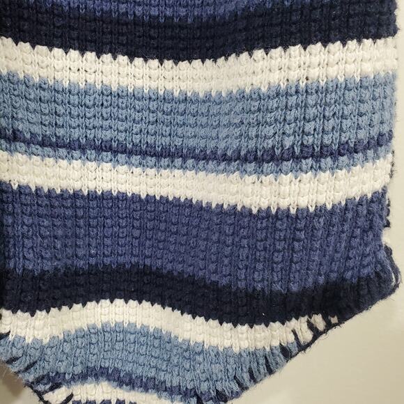 Copper Key Womens Sleeveless Blue White Striped Button V-Neck Sweater Vest Small - Picture 10 of 12